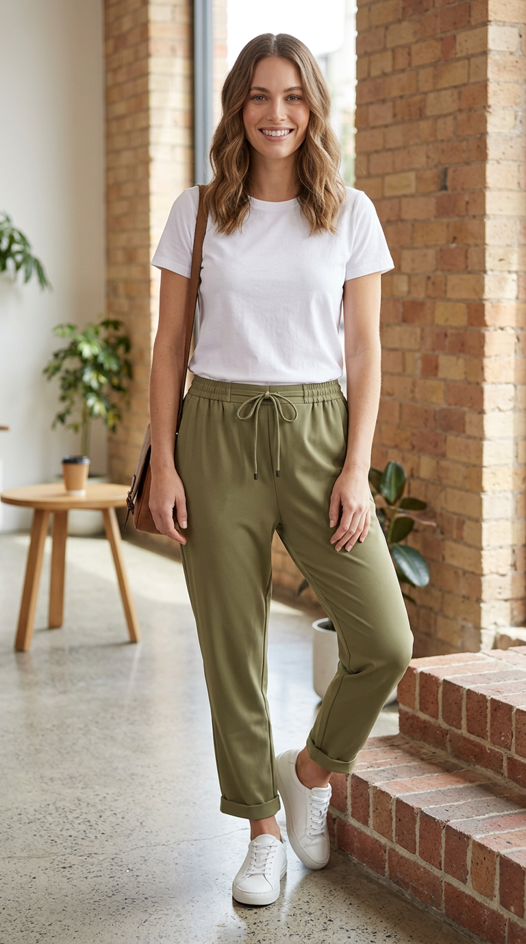 Pantalón jogger caqui
