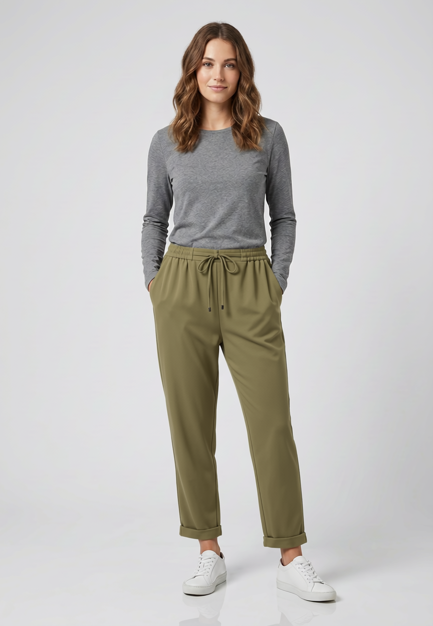 Pantalón jogger caqui - Imagen 2