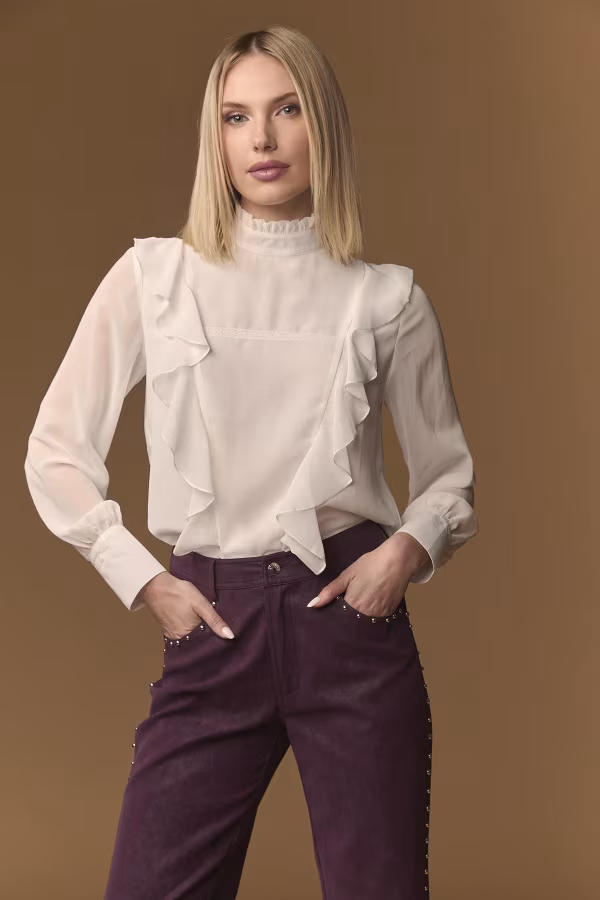 WHITE BOHO TOP