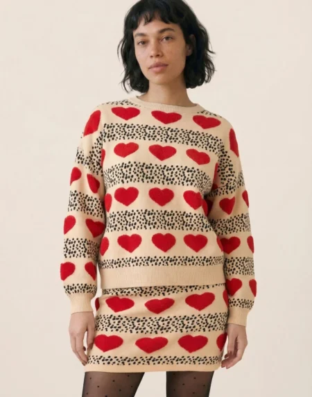 JERSEY CORAZONES CREMA