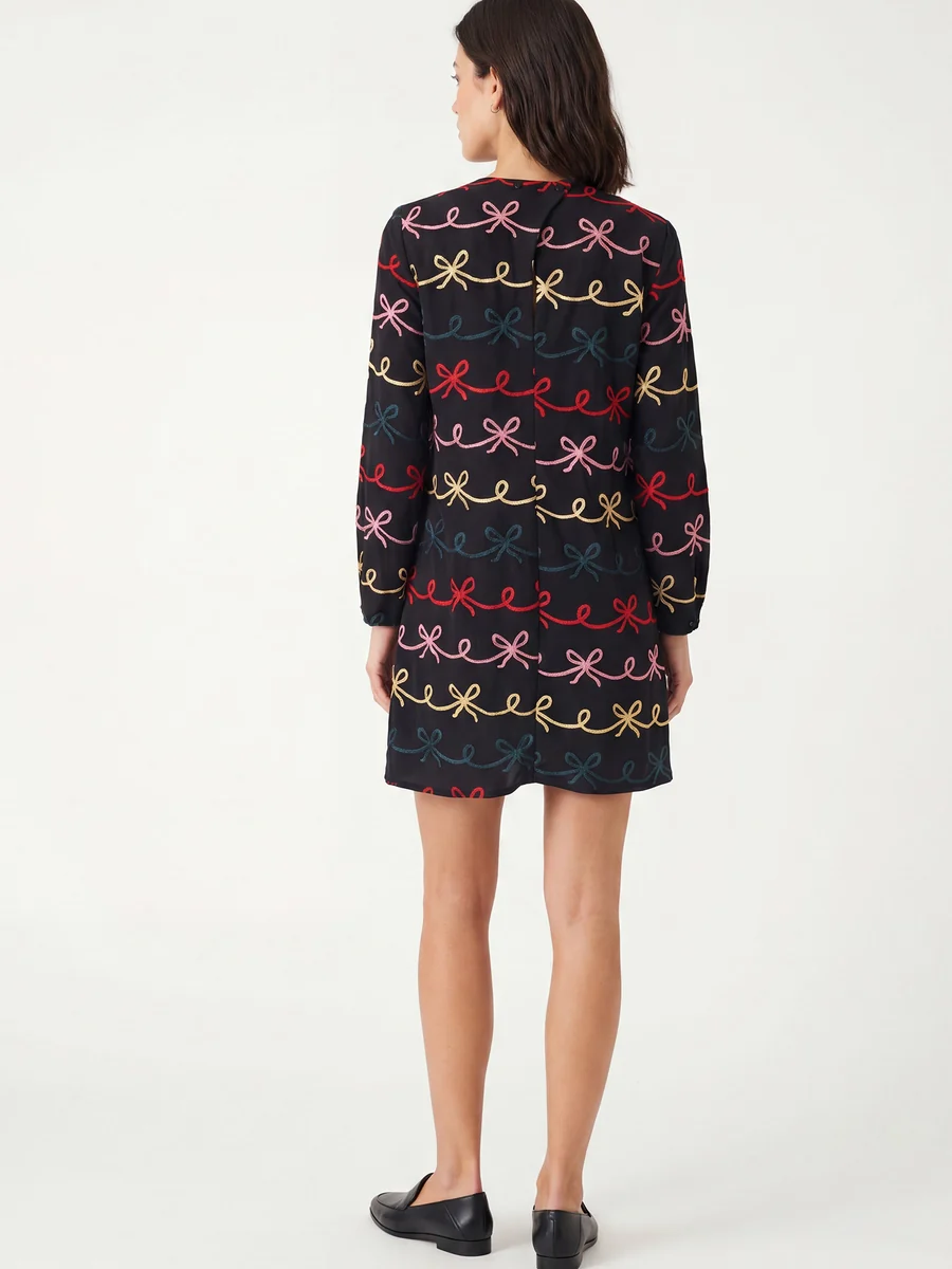 Vestido Corto Bordado Lazos - Imagen 7