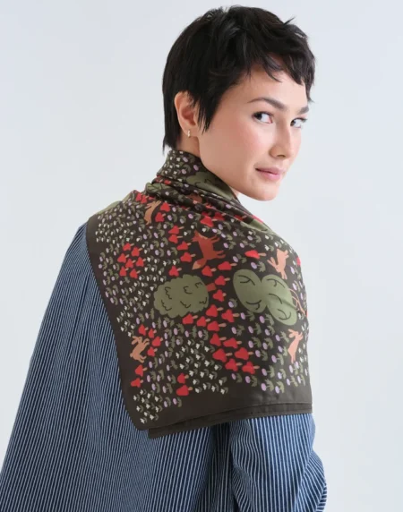 Pañuelo con estampado Volpe