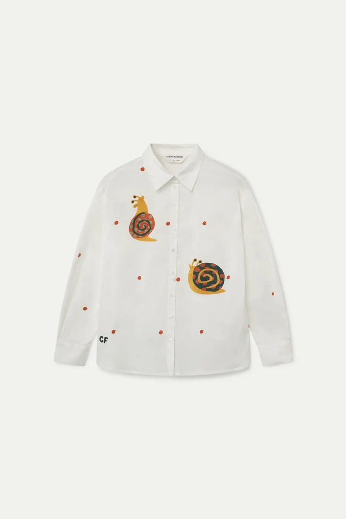 Camisa 100% algodón con bordado de caracoles - Imagen 3