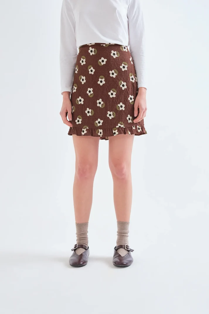 Falda corta con estampado Santini - Imagen 2
