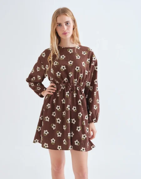Vestido corto con estampado Santini