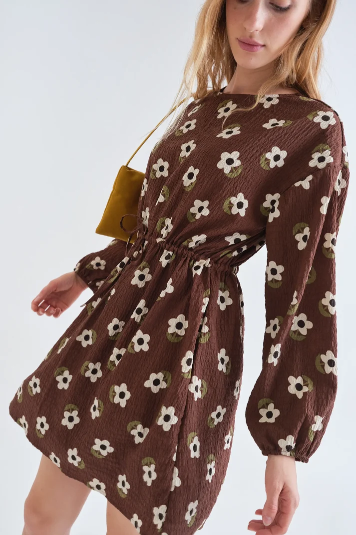 Vestido corto con estampado Santini - Imagen 3