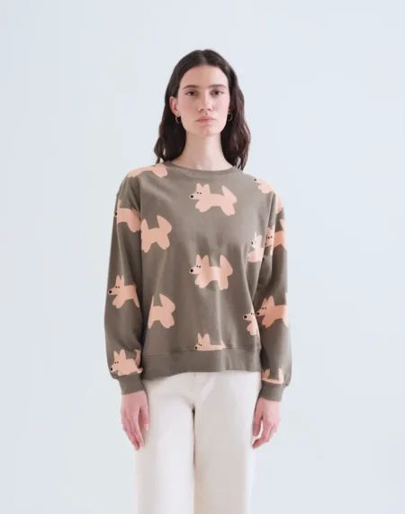 Sudadera 100% algodón con estampado Volpe