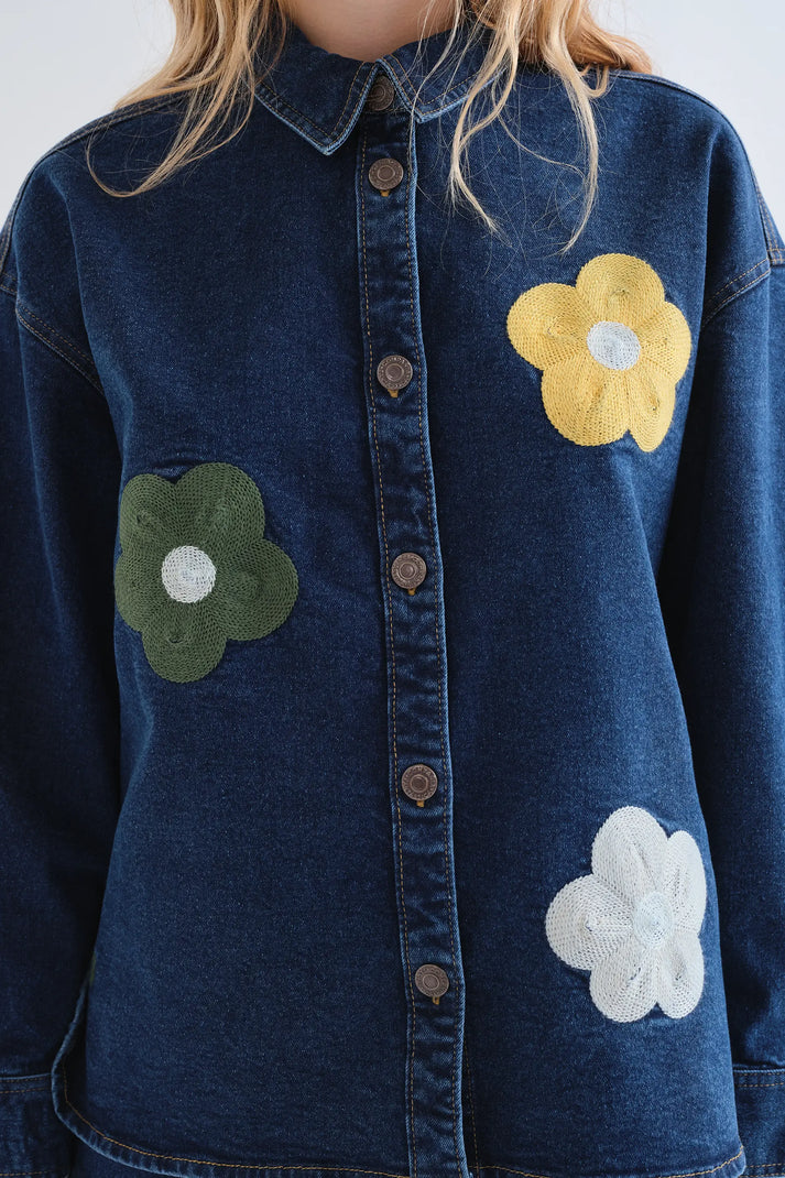 Camisa vaquera azul con estampado Euphonia - Imagen 5