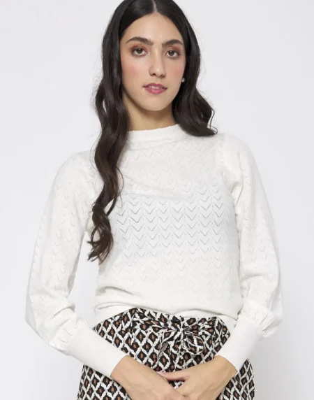 Jersey calado Pinto color blanco