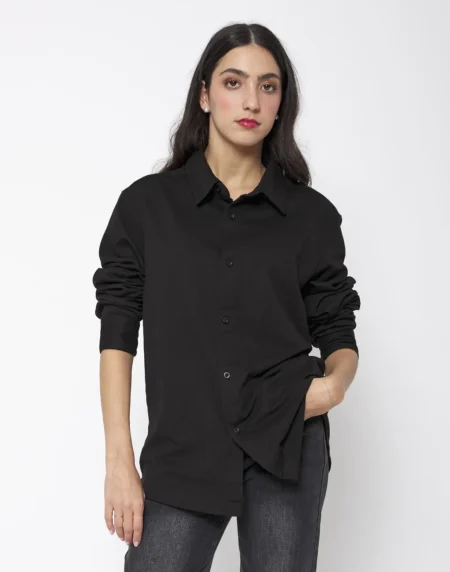 CAMISA CAMBRILS COLOR NEGRO