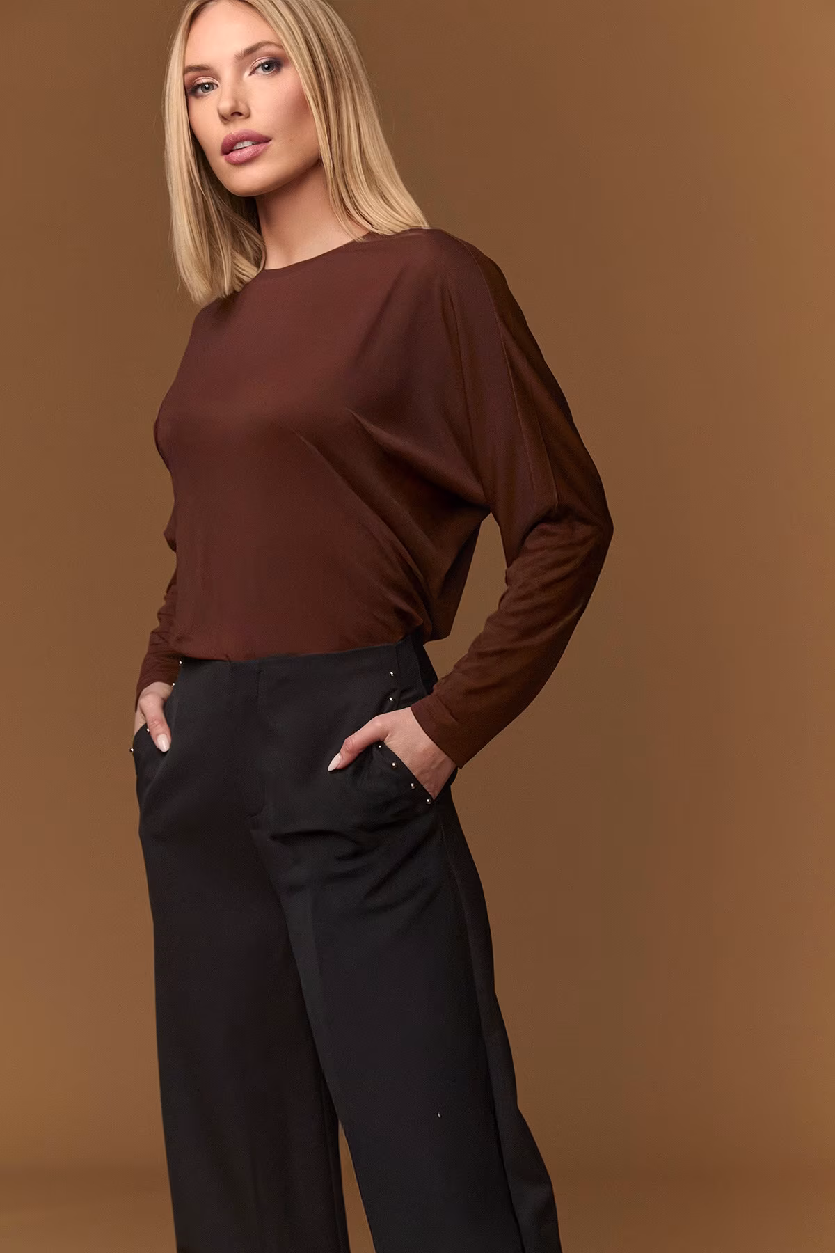 BROWN LEAKE TOP - Imagen 2