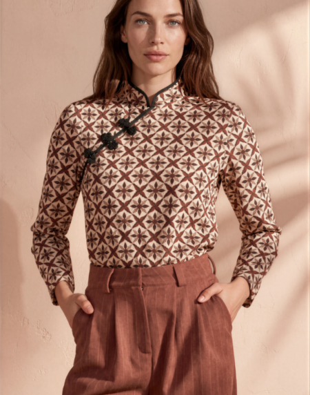 BLUSA PAMELA RETRO BEIGE