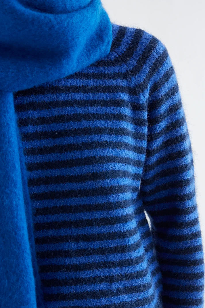 Jersey punto con estampado de rayas azul marino y azul - Imagen 2