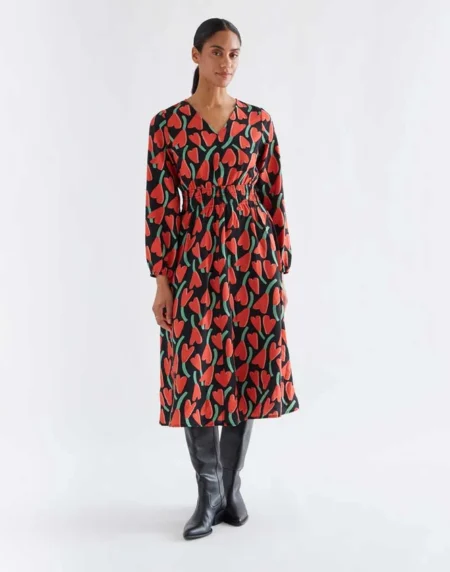Vestido midi estampado Ciclamen