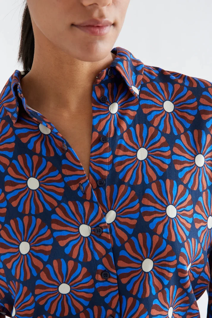 Camisa con estampado Chocolate Flower - Imagen 2