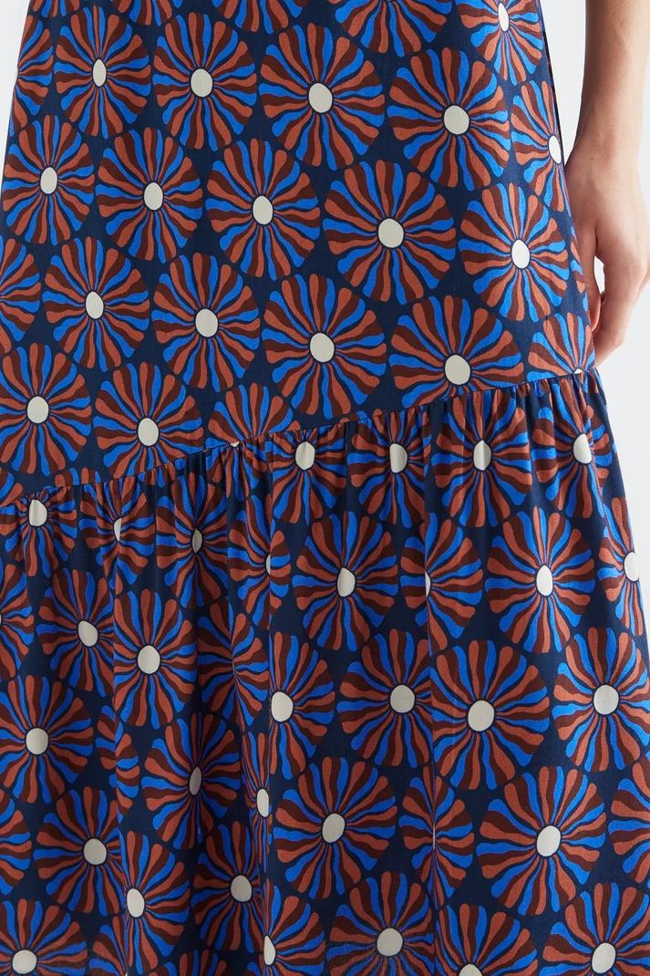 Falda midi con estampado Chocolate Flower - Imagen 3