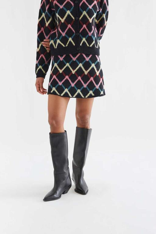Falda corta con estampado skein - Imagen 4