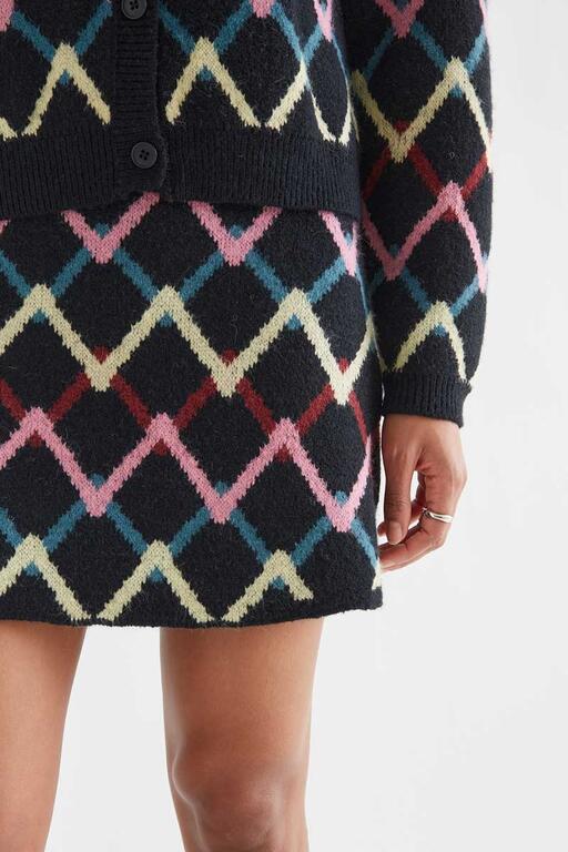 Falda corta con estampado skein - Imagen 2
