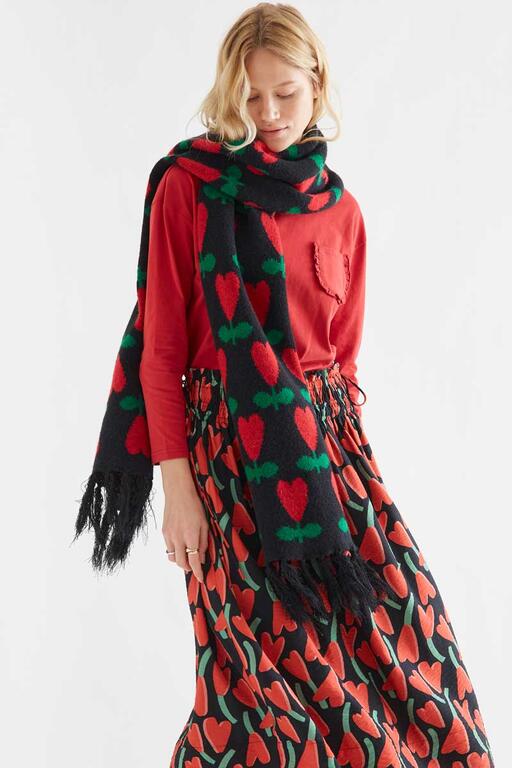 falda midi con estampado ciclamen - Imagen 3