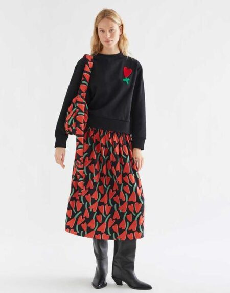 Sudadera con estampado ciclamen