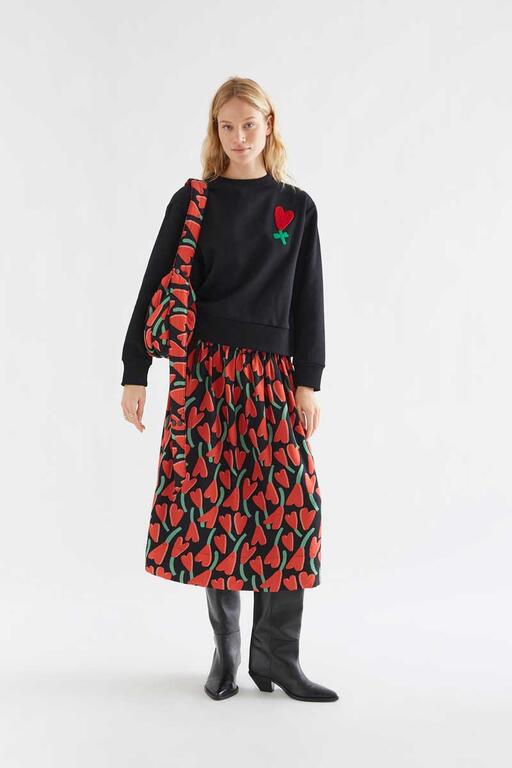 Sudadera con estampado ciclamen