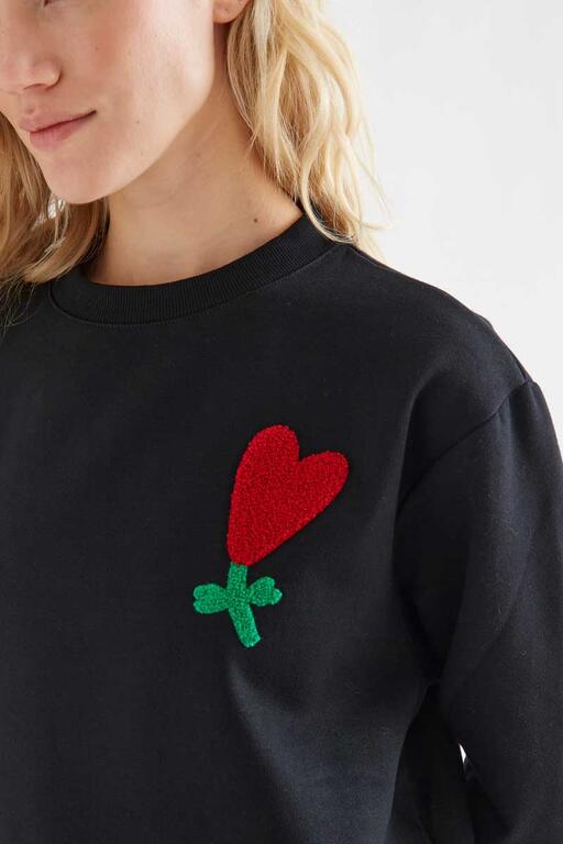 Sudadera con estampado ciclamen - Imagen 2